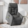vidaXL Fauteuil inclinable de massage &eacute;lectrique gris fonc&eacute;