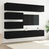 vidaXL Ensemble meuble TV 4 pcs Ch&ecirc;ne noir Bois d'ing&eacute;nierie