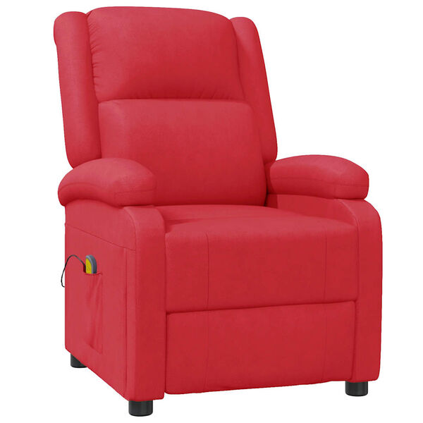 vidaXL Fauteuil de massage Rouge Similicuir