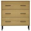 vidaXL Buffet avec 3 tiroirs Marron 77x40x79,5 cm Bois massif OSLO