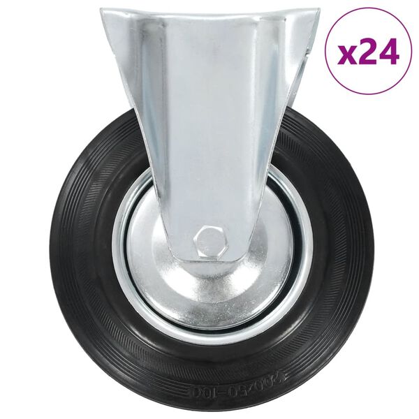 vidaXL 24 pcs Roulettes fixes 200 mm