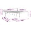 vidaXL Cadre de lit Cire marron 200 x 200 cm Bois de pin massif