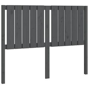 vidaXL T&ecirc;te de lit Gris 125,5x4x100 cm Bois massif de pin