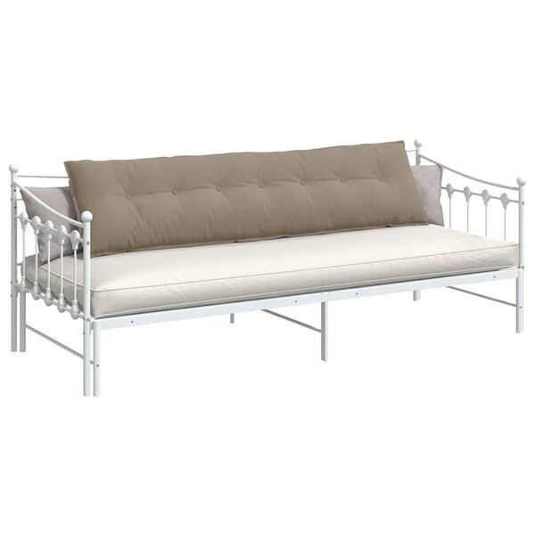 vidaXL Coussin de Dos Taupe 200 x 50 cm Tissu en microfibre