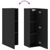 vidaXL Meuble TV mural 2 pcs Chêne noir 30,5 x 30 x 90 cm