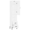 vidaXL Buffet haut Blanc 34,5x34x180 cm Bois d'ingénierie