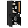 vidaXL Haut Armoire avec tiroir 2 pcs Ch&ecirc;ne noir Bois d'ing&eacute;nierie