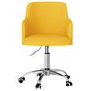 vidaXL Chaise pivotante de bureau Jaune moutarde Tissu