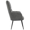 vidaXL Chaise de relaxation Gris fonc&eacute; Velours