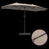 vidaXL Parasol de jardin Taupe 385 x 209 x 244 cm Polyester