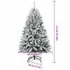 vidaXL Sapin de No&euml;l artificiel Vert et blanc 120 cm PVC et m&eacute;tal