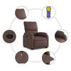 vidaXL Fauteuil inclinable de massage Marron Similicuir