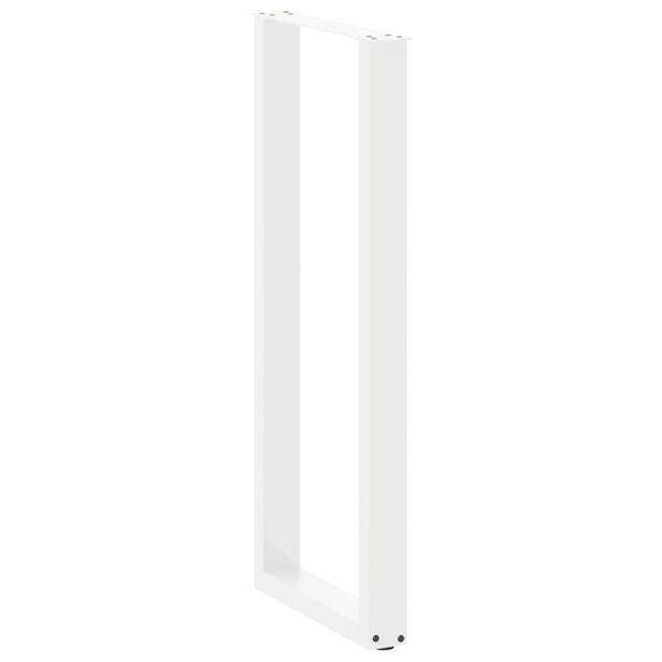 vidaXL Pieds de table de bar en U, 2 pi&egrave;ces, blanc, 40 x (110-111) cm, acier