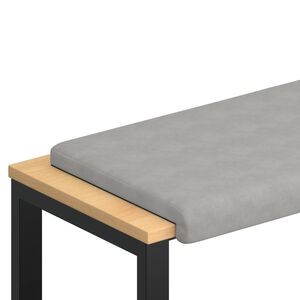 vidaXL Coussin de banc Microfibre Gris clair Profondeur 35 cm