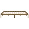 vidaXL Cadre de lit sans matelas marron miel bois massif 200x200 cm