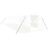 vidaXL Serre avec cadre en acier blanc 30 m&sup2; 10x3x2 m