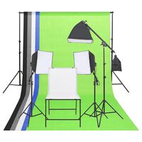 vidaXL Kit d'éclairage de studio photo avec table de prise de photos