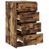 vidaXL Buffet avec tiroir Ch&ecirc;ne fum&eacute; 40 x 41 x 75 cm Bois d'ing&eacute;nierie