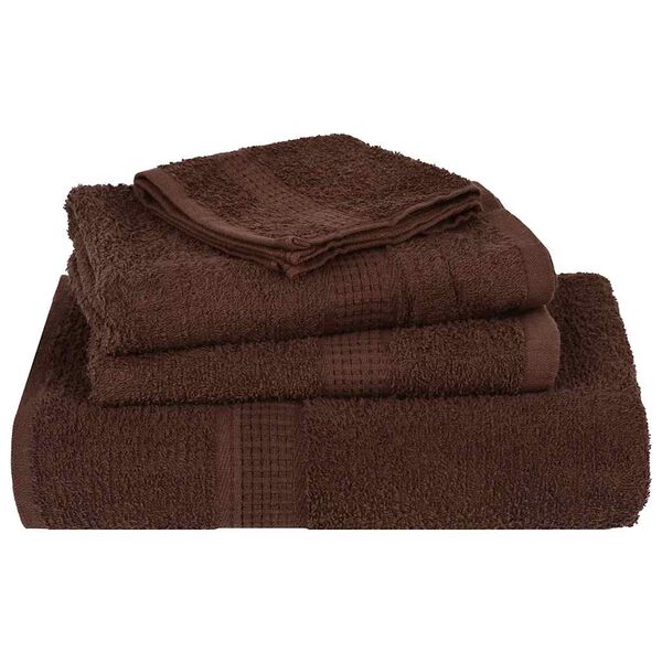 vidaXL Ensemble de serviettes FROGN 6 pcs marron 360 g/m²