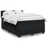 vidaXL Sommier &agrave; lattes de lit avec matelas Noir 140x190 cm Velours