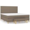 vidaXL Sommier &agrave; lattes de lit avec matelas Taupe 180x200 cm Tissu