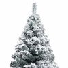 vidaXL Sapin de Noël artificiel Blanc 150 cm PVC, Acier et Plastique