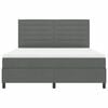 vidaXL Lit &agrave; ressorts avec matelas Gris fonc&eacute; 180 x 200 cm tissu