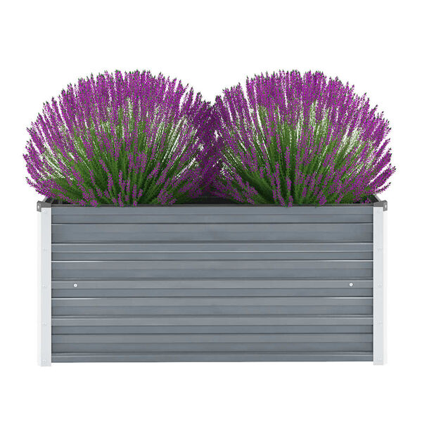 vidaXL Lit sur&eacute;lev&eacute; de jardin Acier galvanis&eacute; 100x40x45 cm Gris
