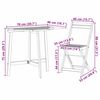 vidaXL Ensemble bistrot 3 pcs Huile Naturelle Bois d'Acacia Massif