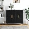 vidaXL Buffet Ch&ecirc;ne noir 90 x 34 x 80 cm Bois d'ing&eacute;nierie