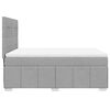 vidaXL Sommier &agrave; lattes de lit avec matelas Gris clair 140x200cm Tissu
