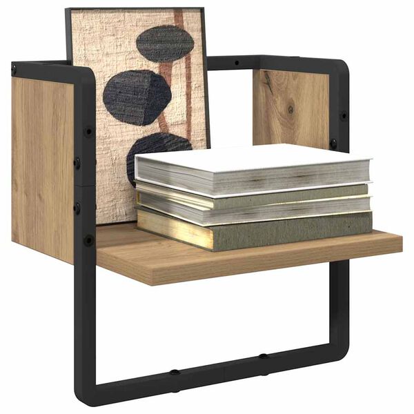 vidaXL &Eacute;tag&egrave;re Murale Ch&ecirc;ne artisan 30 x 25 x 30 cm Bois d'ing&eacute;nierie