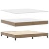 vidaXL Lit &agrave; ressorts avec matelas Cappuccino 200 x 200 cm Simili cuir