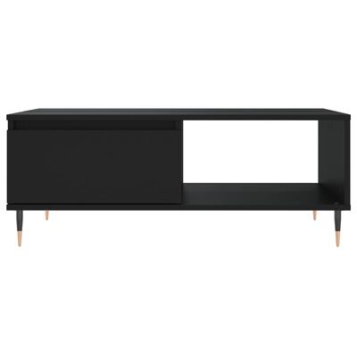 vidaXL Table basse noir 90x60x35 cm bois d'ingénierie