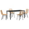 vidaXL Ensemble de salle &agrave; manger pour jardin 5 pcs Marron