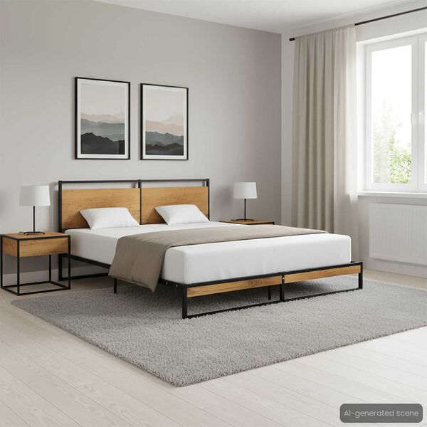 vidaXL Cadre de lit sans matelas métal 160x200 cm