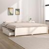 vidaXL Cadre de lit sans matelas avec tiroirs blanc 160x200 cm