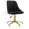 vidaXL Chaises pivotantes &agrave; manger lot de 2 Noir Velours