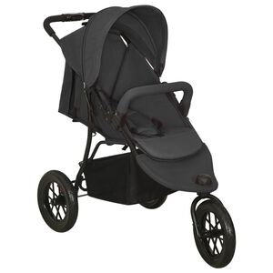 vidaXL Poussette pour b&eacute;b&eacute; Anthracite Acier