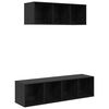 vidaXL Ensemble meuble TV 2 pc Ch&ecirc;ne noir Bois d'ing&eacute;nierie