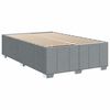 vidaXL Sommier &agrave; lattes de lit et matelas gris clair 120x190 cm tissu