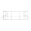 vidaXL Chenil d'ext&eacute;rieur pour chiens argent&eacute; 6x14x2 m acier galvanis&eacute;