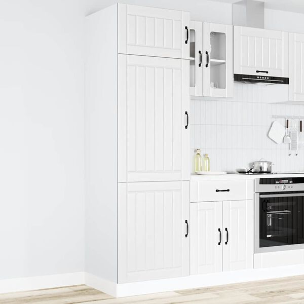 vidaXL Armoire de cuisine Lucca blanc bois d'ing&eacute;nierie