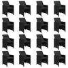 vidaXL Ensemble &agrave; manger de jardin 17 pcs coussins noir r&eacute;sine tress&eacute;e