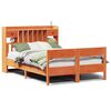 vidaXL Lit biblioth&egrave;que sans matelas cire marron 120x200 cm pin massif