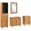 vidaXL Ensemble de mobilier de salle de bain avec tiroir 4 pcs Marron