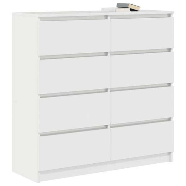 vidaXL Buffet blanc 100x35x99 cm bois d'ingénierie