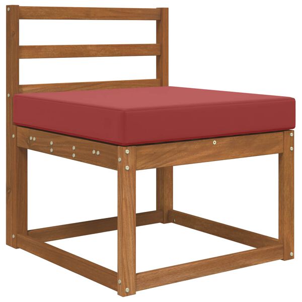 vidaXL Coussin de canap&eacute; d'ext&eacute;rieur Bordeaux 60 x 60 x 8 cm Polyester