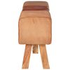 vidaXL Banc de gymnastique marron 160 cm cuir véritable et toile