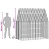 vidaXL Cage pour lapins Argent 400 x 100 x 210 cm Acier galvanis&eacute;